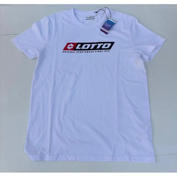 Complet LOTTO Vendu en ensemble ou à l'unité (T-Shirt seul ou short seul au choix) Blanc T-Shirt