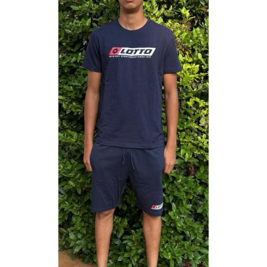 Complet LOTTO Vendu en ensemble ou à l'unité (T-Shirt seul ou short seul au choix) Bleu Marine Principale