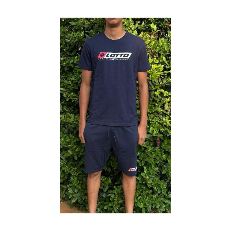 Complet LOTTO Vendu en ensemble ou à l'unité (T-Shirt seul ou short seul au choix) Bleu Marine Principale