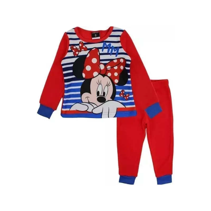Pyjama 2 Pièces Polaire Enfants MINNIE Doux et Chaud 6 Tailles Rouge Principale