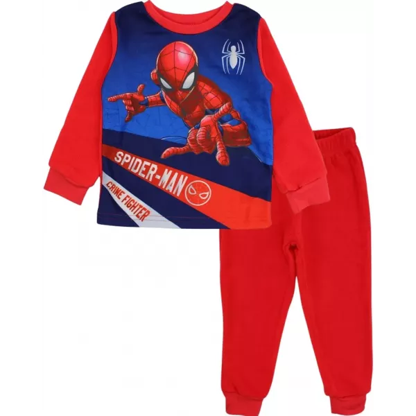 Pyjama 2 Pieces Polaire Enfants SPIDERMAN Bleu Marine 6 Tailles