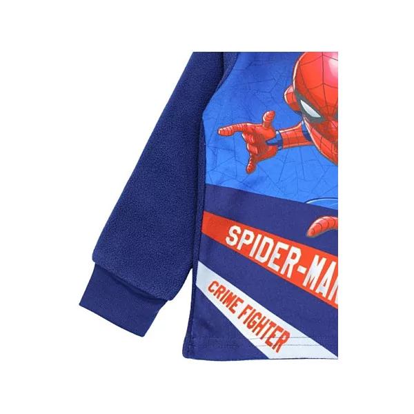 Pyjama 2 Pieces Polaire Enfants SPIDERMAN Bleu Marine 6 Tailles Manches