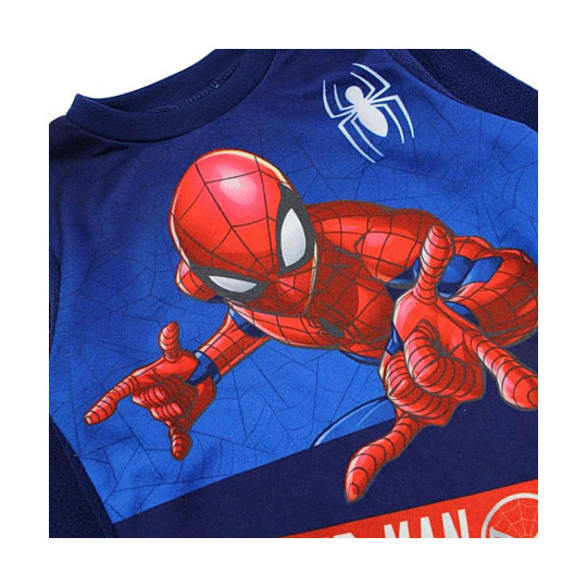 Pyjama 2 Pieces Polaire Enfants SPIDERMAN Bleu Marine 6 Tailles Logo