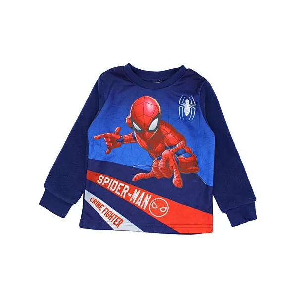 Pyjama 2 Pieces Polaire Enfants SPIDERMAN Bleu Marine 6 Tailles Haut