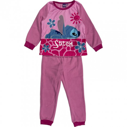 Pyjama 2 Pièces Polaire Rose Enfants STITCH 5 Tailles Principale