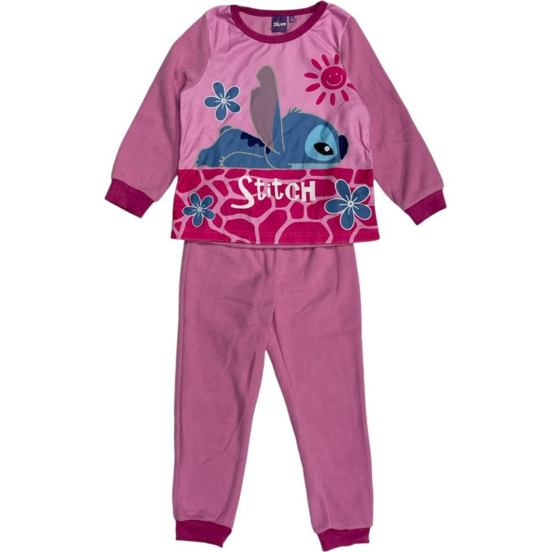 Pyjama 2 Pièces Polaire Rose Enfants STITCH 5 Tailles Principale