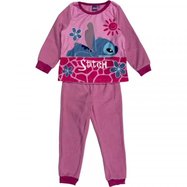 Pyjama 2 Pièces Polaire Rose Enfants STITCH 5 Tailles Principale