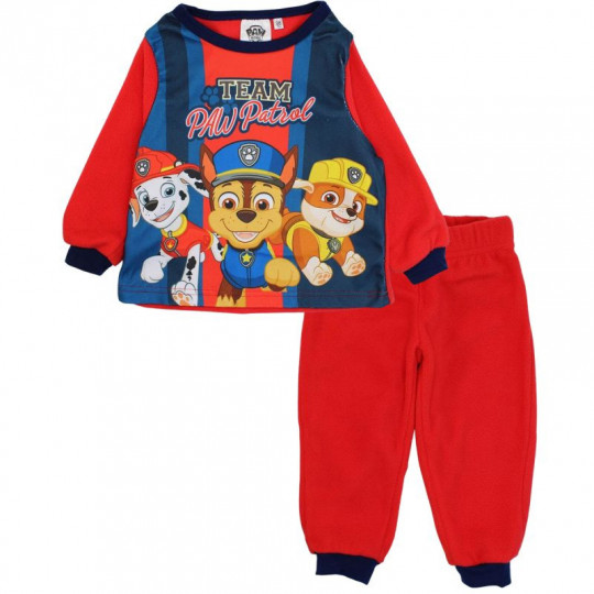 Pyjama 2 Pieces Polaire Enfants Rouge Team Pat Patrouille 5 Tailles Principale