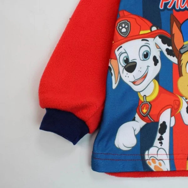 Pyjama 2 Pieces Polaire Enfants Rouge Team Pat Patrouille 5 Tailles Manches