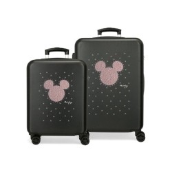 Lot Ensemble de Valise Rigide Disney Mickey Studs en ABS Noir