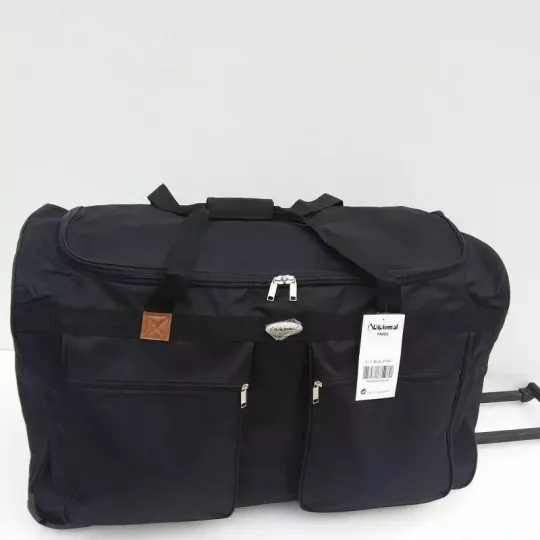 DIPLOMAT Sacs De Voyage Valise Bagage A Roulettes 2 Poches Noir Face