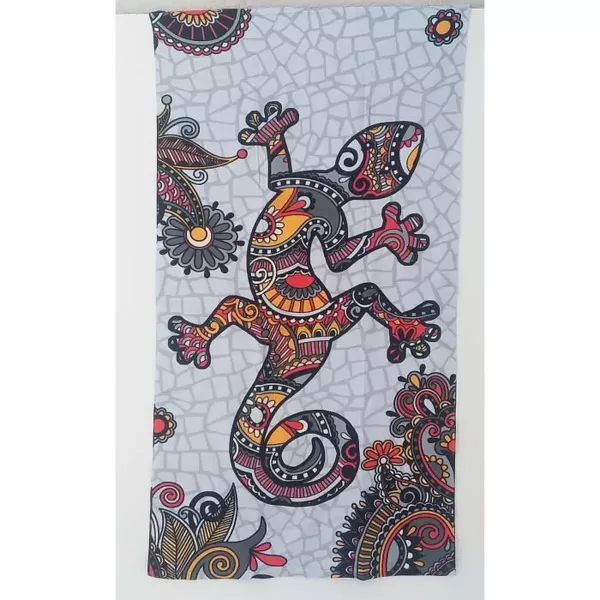 Grande Serviette De Plage Drap De Bain Microfibres Salamandre Grise Principale