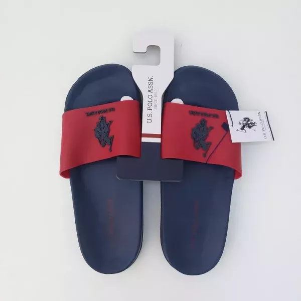 Claquettes Plastique Marque U.S POLO Pointures 42-43-44-45 Bleu-Rouge Principale