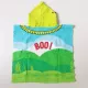 Serviette Poncho De Bain Microfibres À Capuche DINOSAURE Arrière