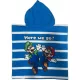 Serviette Poncho De Bain Microfibres À Capuche Super Mario et Luigi