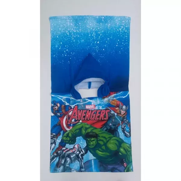 Serviette Poncho De Bain Microfibres À Capuche Avengers, Hulk Déplier Mode Serviette