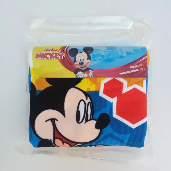 Serviette Poncho De Bain Microfibres À Capuche Mickey Disney Emballage