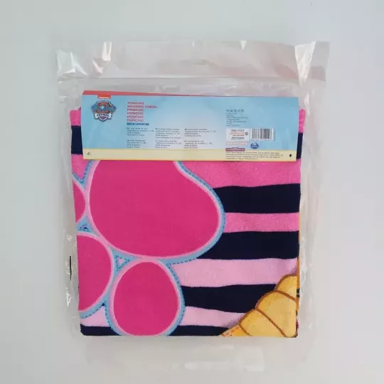 Serviette Poncho De Bain Microfibres a Capuche Pat Patrouille Stella Emballage