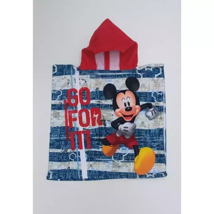 Serviette Poncho De Bain Microfibres a Capuche Mickey Principale