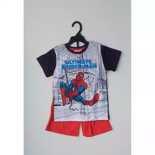 Ensemble Short Tee Shirt 100% Coton Enfant SPIDERMAN MARVEL Face