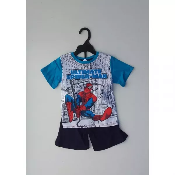 Ensemble Short Tee Shirt 100% Coton Enfant SPIDERMAN MARVEL Bleu Clair Autres