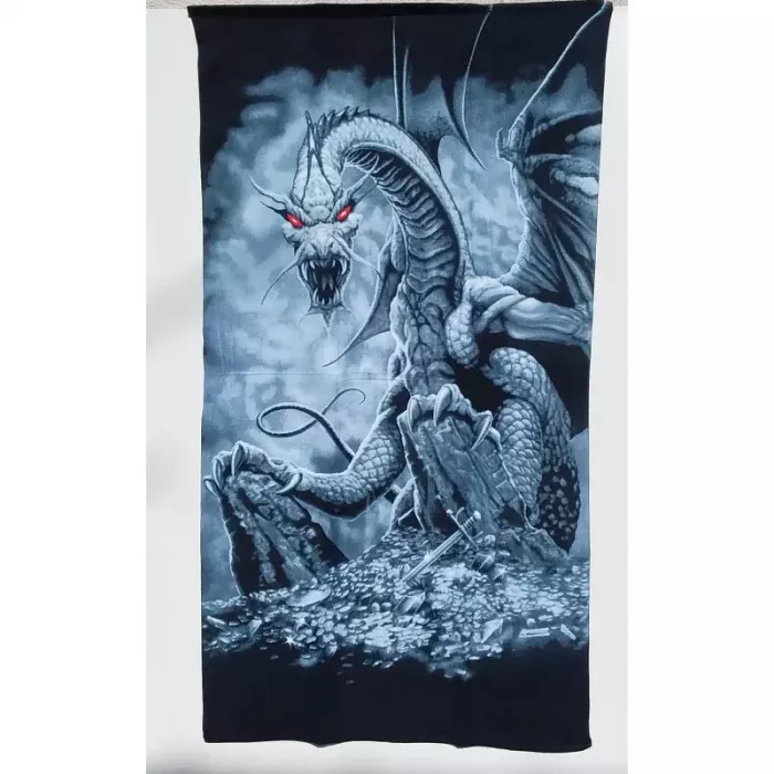 Grande Serviette De Plage Drap De Bain Microfibres Dragon Médiéval Principale